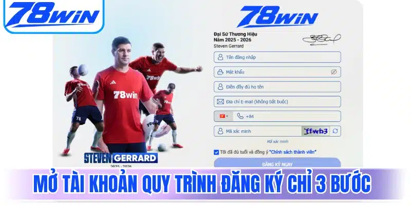 Mở tài khoản với quy trình đăng ký chỉ 3 bước
